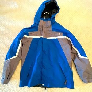 The North Face HyVent Full Zip Hooded Rain Jacket Boys XL Blue